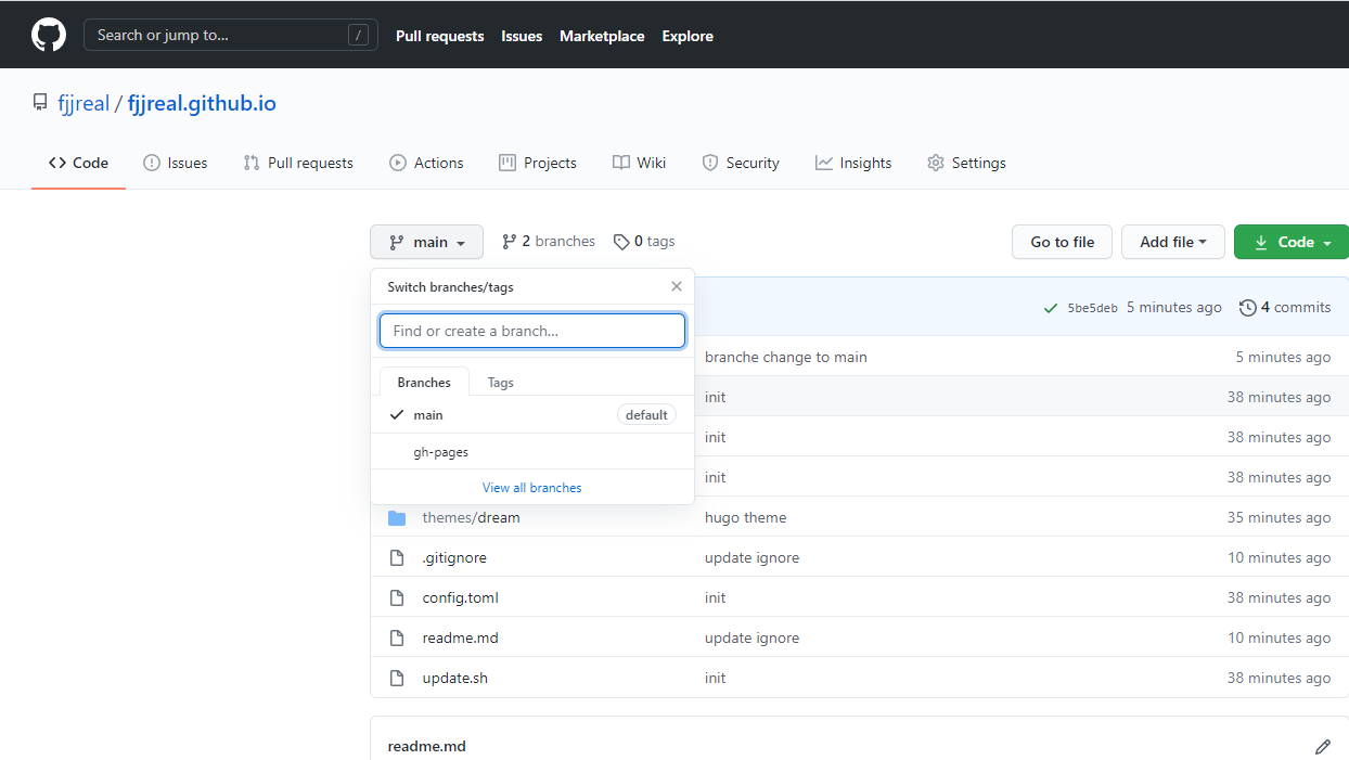 Hugo github-Pages github-Actions